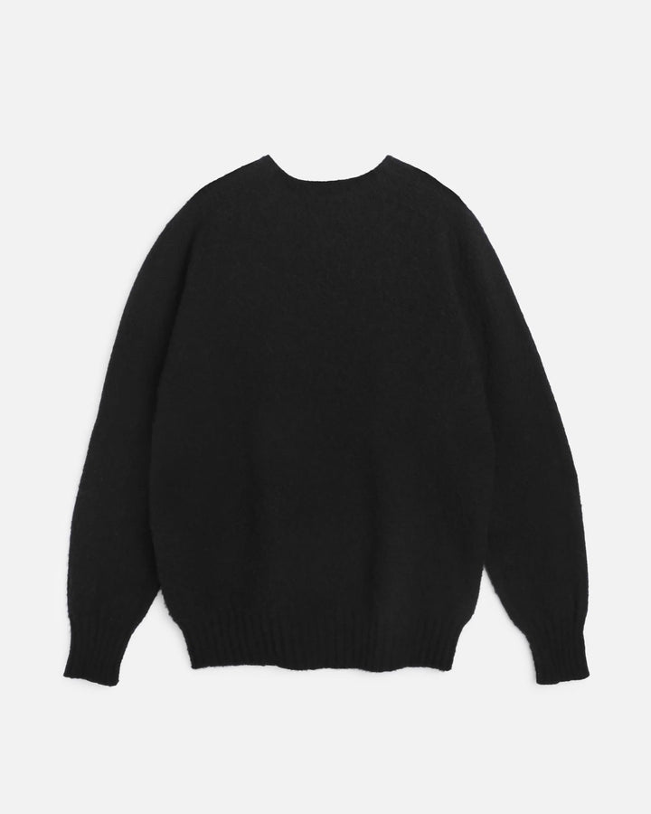 YMC | Suedehead Crew knit sweater | Black