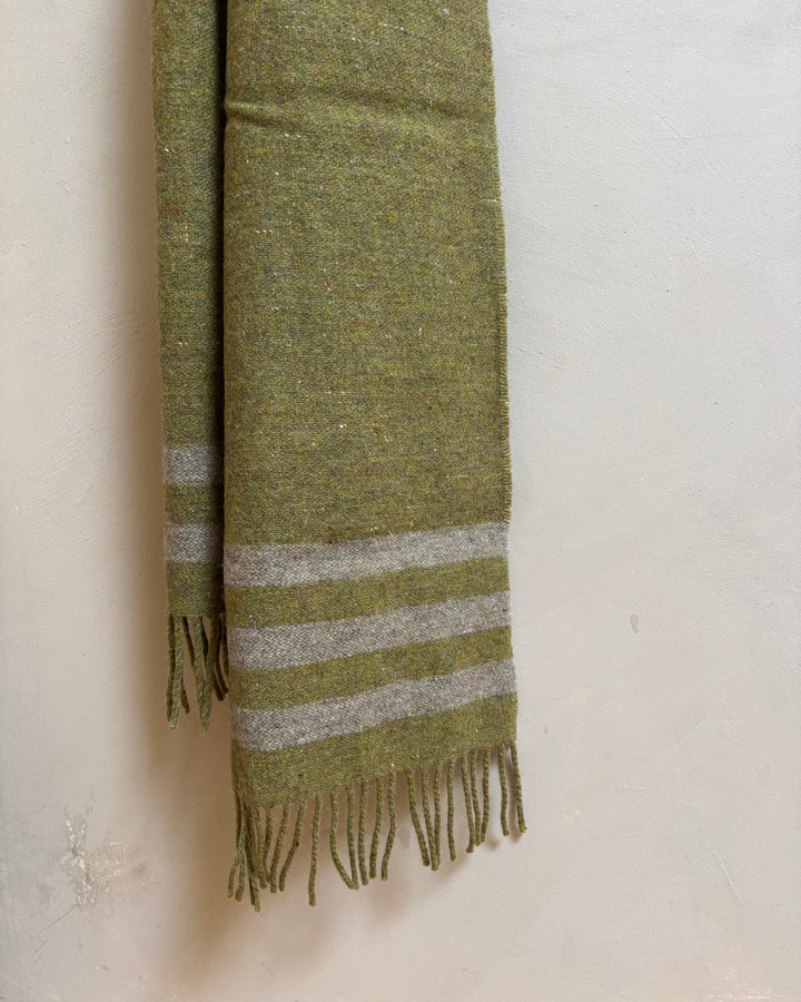 McNutt | Unisex Forever Lambswool Scarf | Olive Stripe