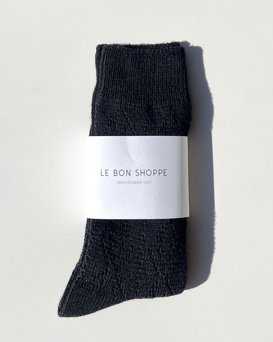 Le Bon Shoppe | Modal eyelet socks | Jet Black