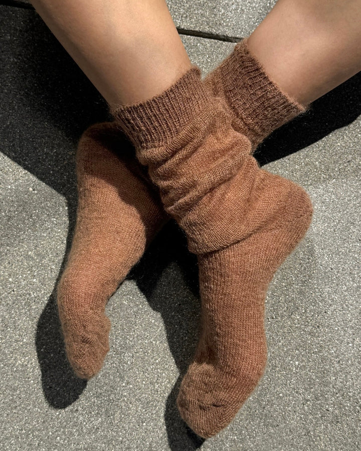Le Bon Shoppe | Mohair Veil Socks | Mocha