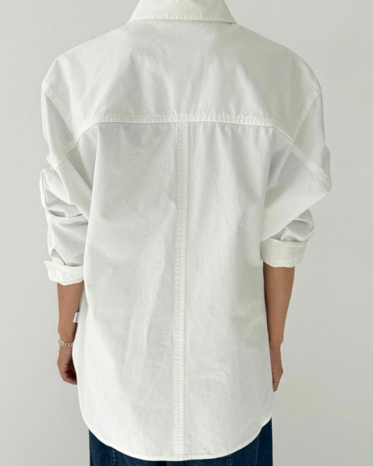 Le Bon Shoppe | Owen Heavy denim shirt | White