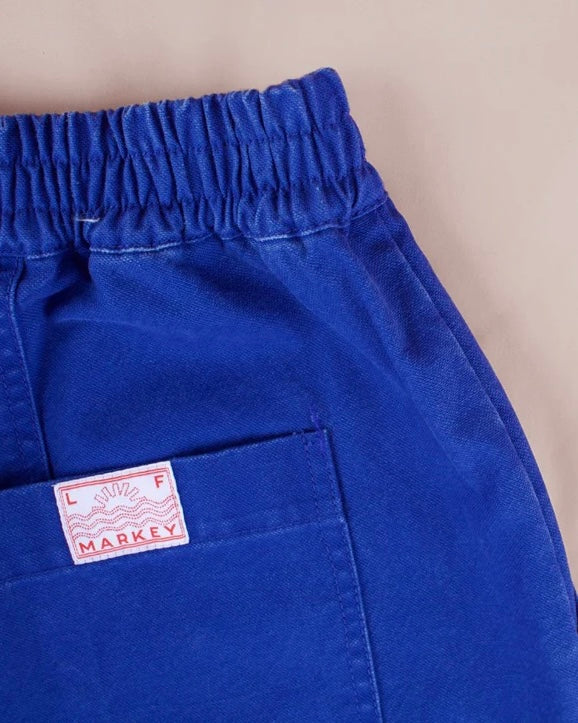 LF Markey | Kaleb Trouser Washed Canvas | Cobalt Wash