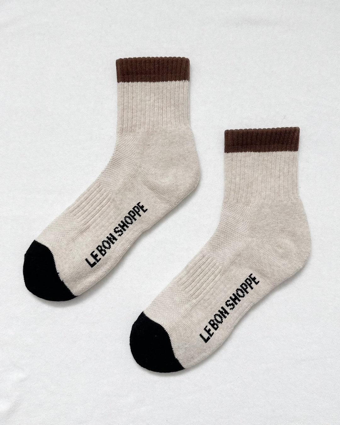 Le Bon Shoppe | Colour Block Girlfriend Sock | Black Coffee