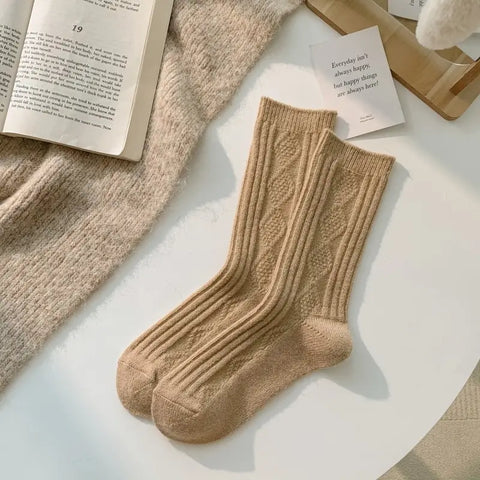 Cashmere socks | Knitted Khaki