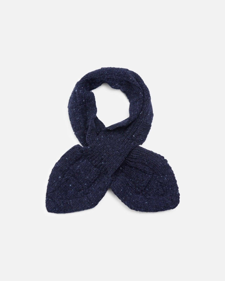 YMC | Donegal Waffle Slot Scarf | Grey or Navy