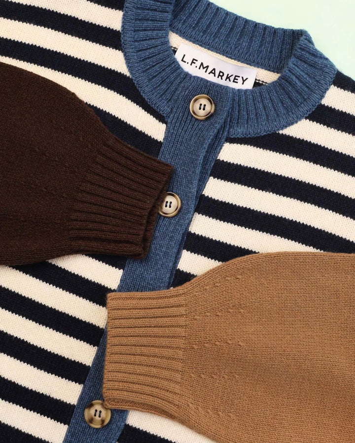 LF Markey | Eval Cardigan | Cornwall stripe