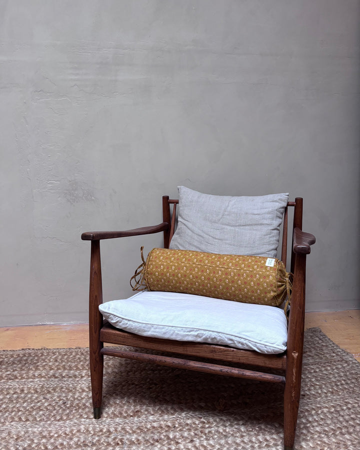 Linen Bolster Cushion | Tahiti Turmeric