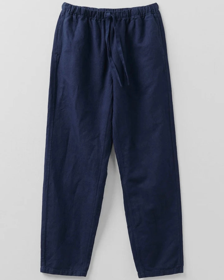 TOAST | Alfie Garment Dyed Herringbone Trousers | Dark Indigo