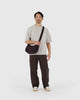 Baggu | Medium Crescent Nylon bag | Chocolate Plum