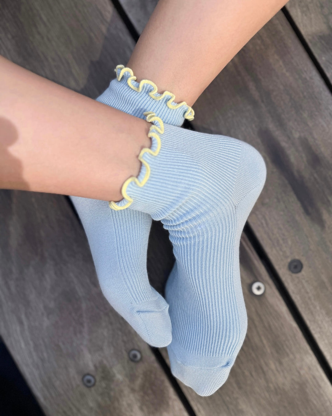 Le Bon Shoppe x Noble | Petite Ruffle Sock | Baby Blue Butter