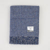 Molloy & Sons | Basket Weave Tweed Blanket | Blue