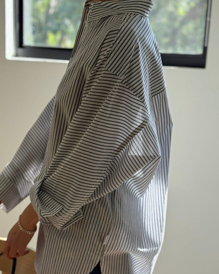 Le Bon Shoppe | Lightweight Owen shirt | Denim stripe on white