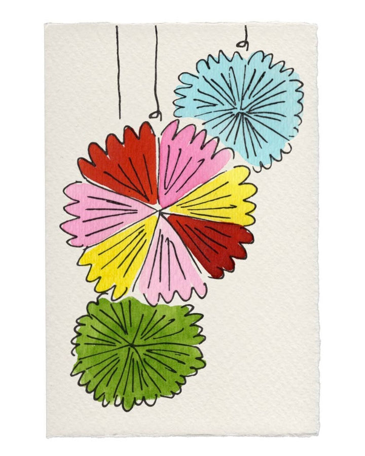 Scribble & Daub | Hand painted Christmas Card | Pinwheel