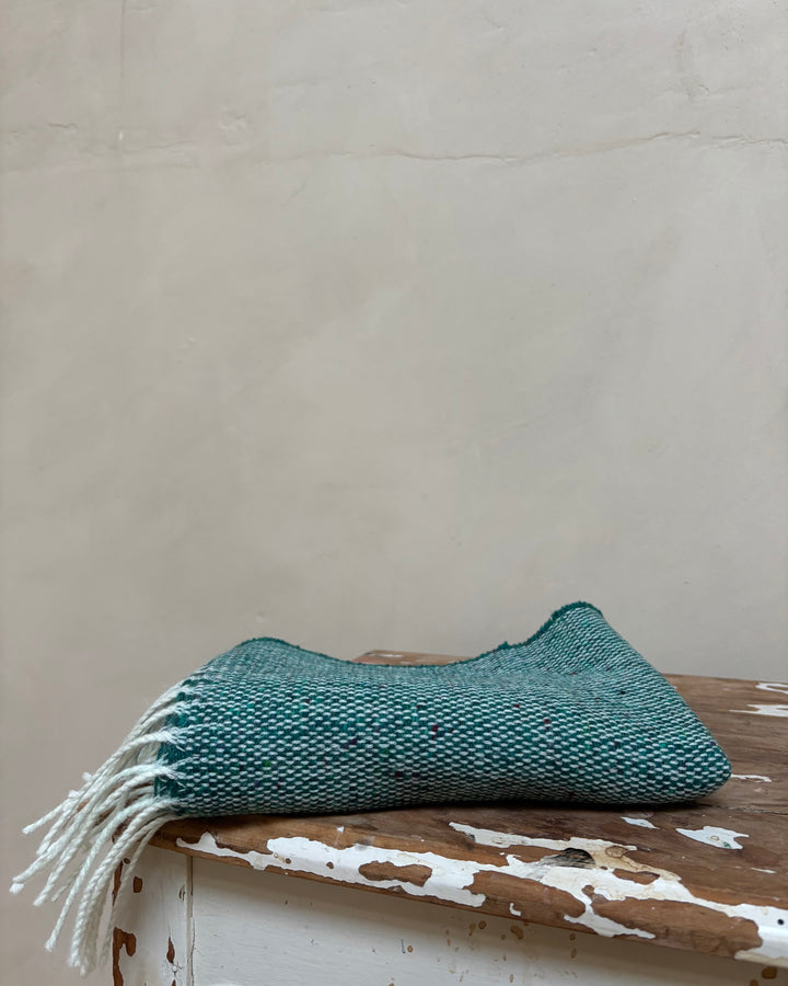 McNutt | Unisex Lambswool Tweed Scarf | Sea Green