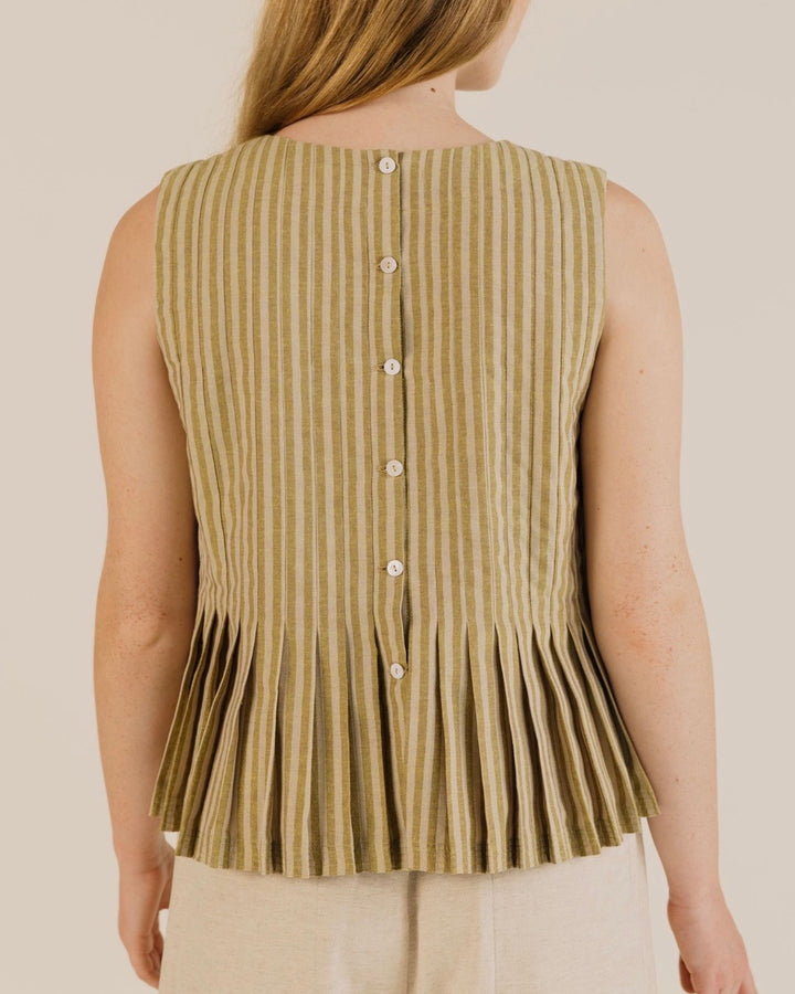 Sideline | Minnie Top | Ochre Stripe