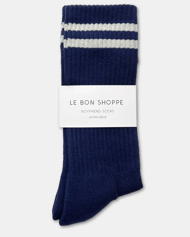 Le Bon Shoppe | Extended Boyfriend Socks | Navy