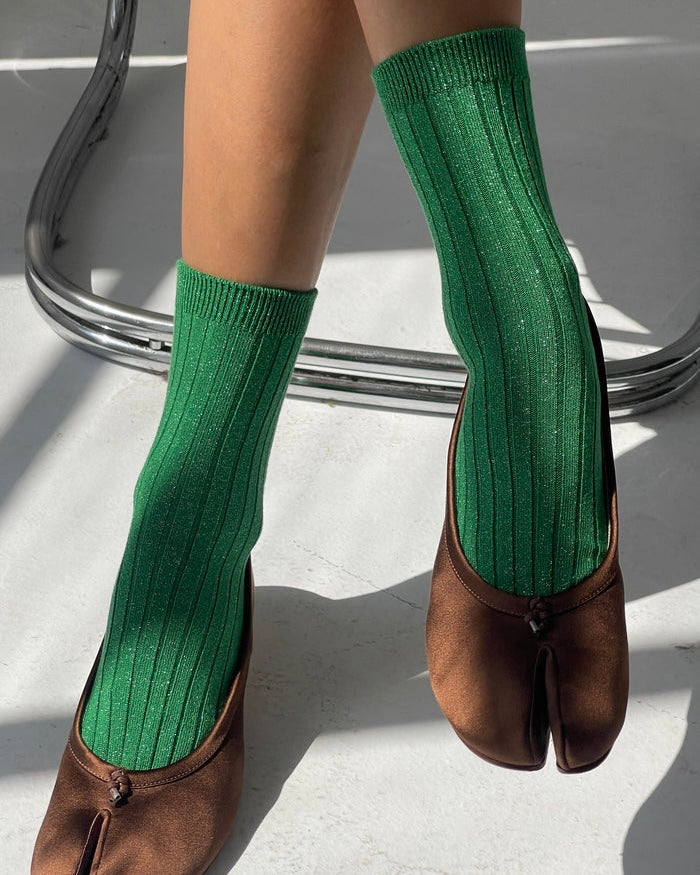 Le Bon Shoppe | Her Socks | Emerald Glitter