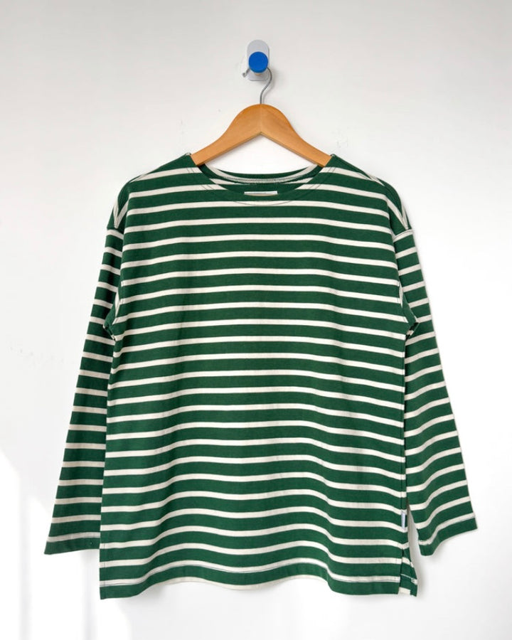 Le Bon Shoppe | Marseille Top | White Stripe on Pine (Pre Order)