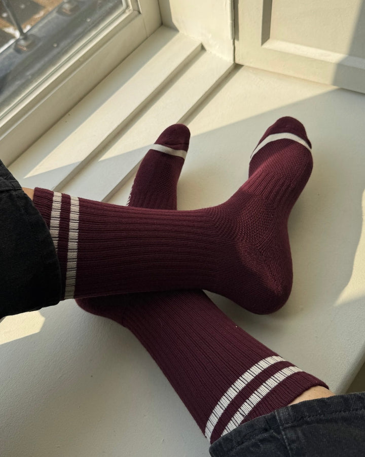 Le Bon Shoppe | Extended Boyfriend Socks | Maroon
