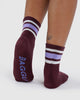 Baggu | Ribbed Sock | Mahogany Stripe
