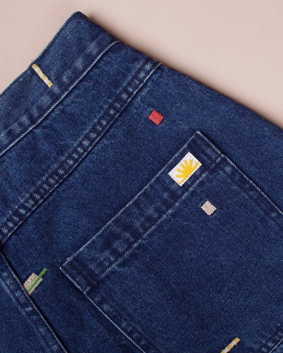 LF Markey | Mason Jeans | Puzzle Embroidery