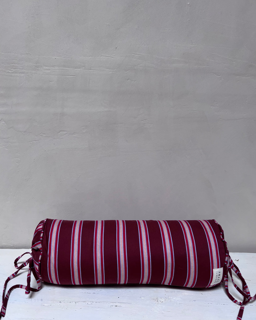 Cotton Bolster Cushion | Cacao Stripe