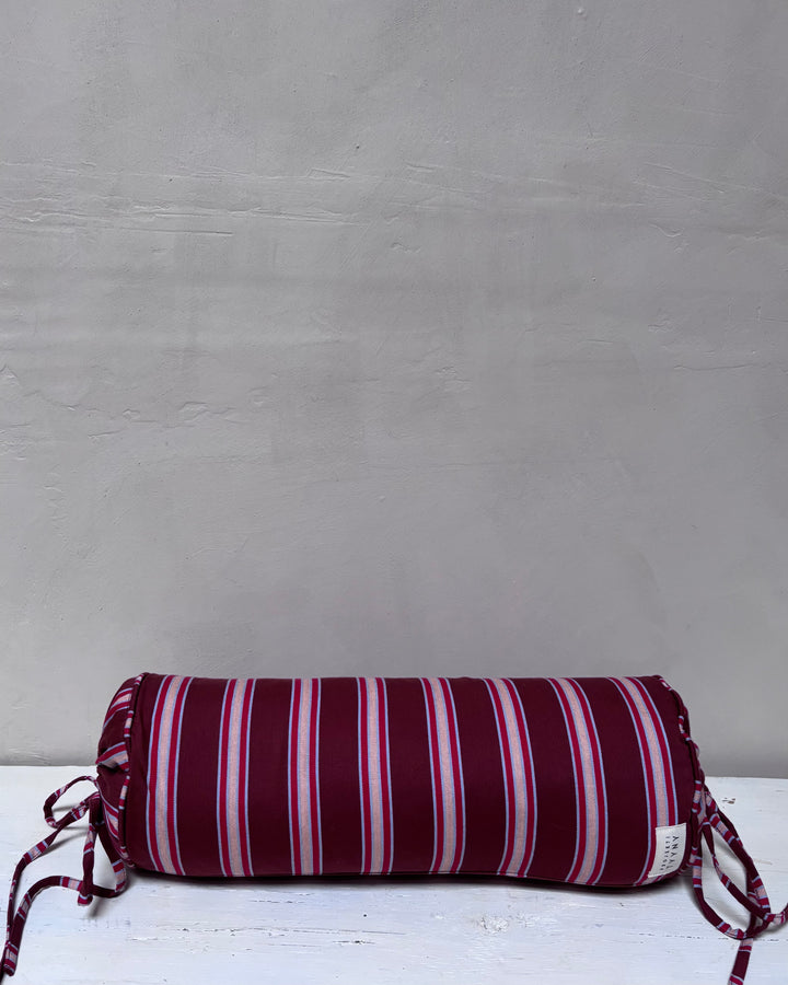 Cotton Bolster Cushion | Cacao Stripe