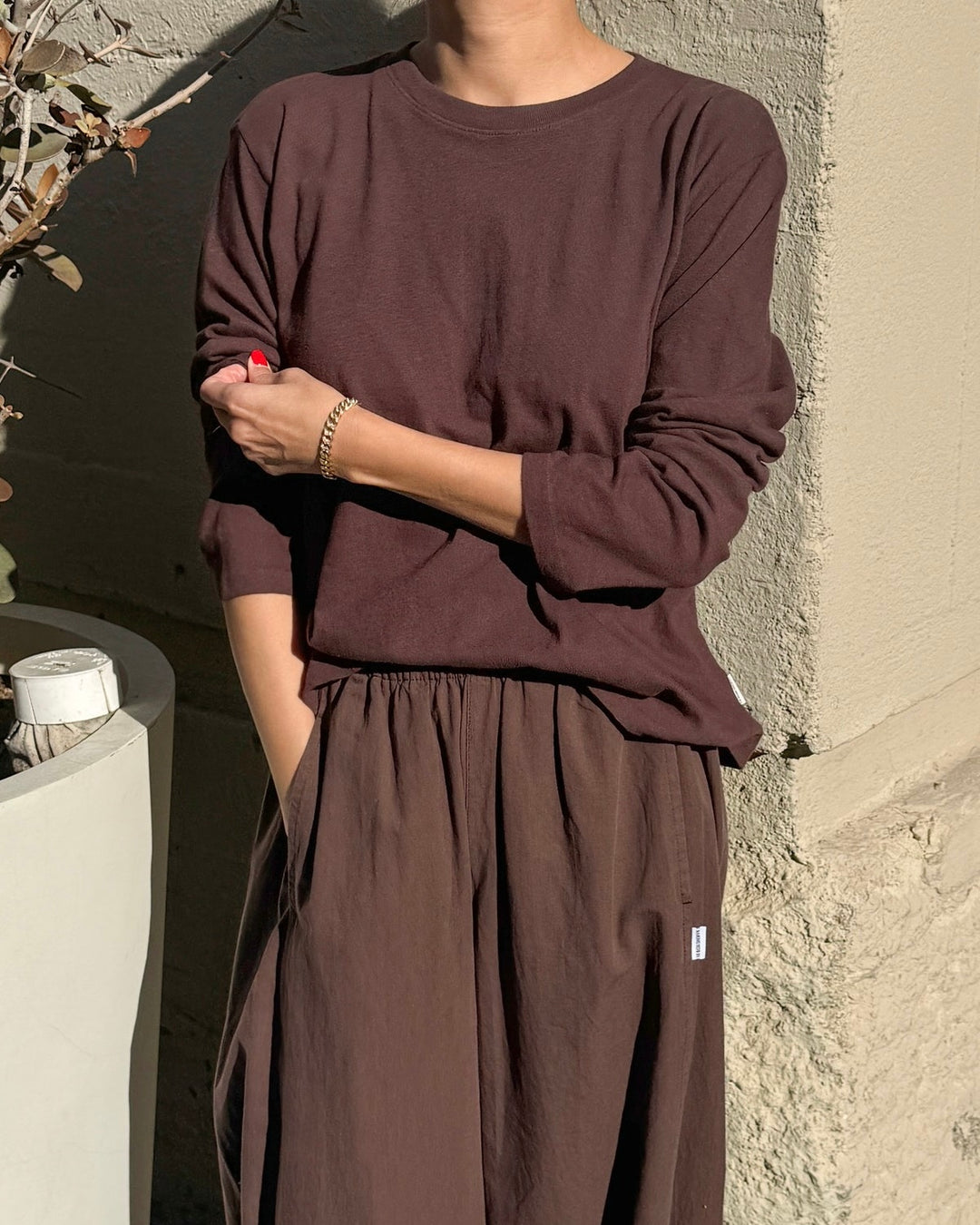 Le Bon Shoppe | Foundation long sleeve tee | Dark Cacao