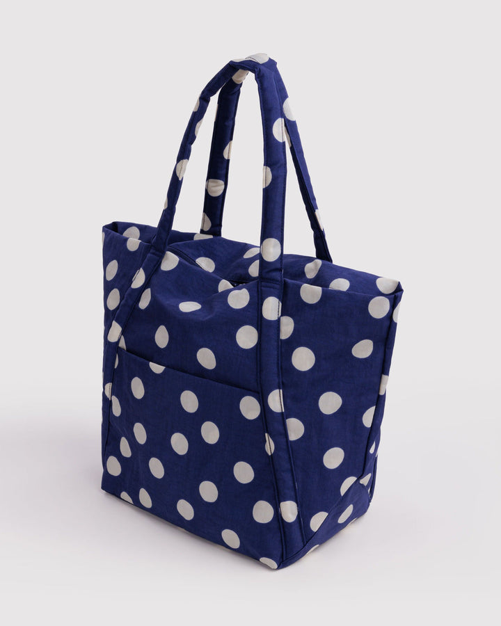 Baggu | Cloud Bag | Navy and Cream Polka Dot