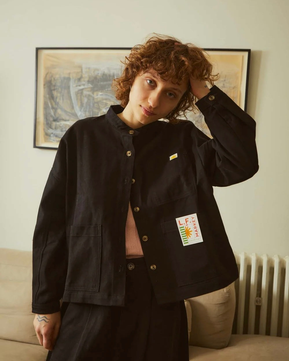 LF Markey | Wide Chore Coat | Black