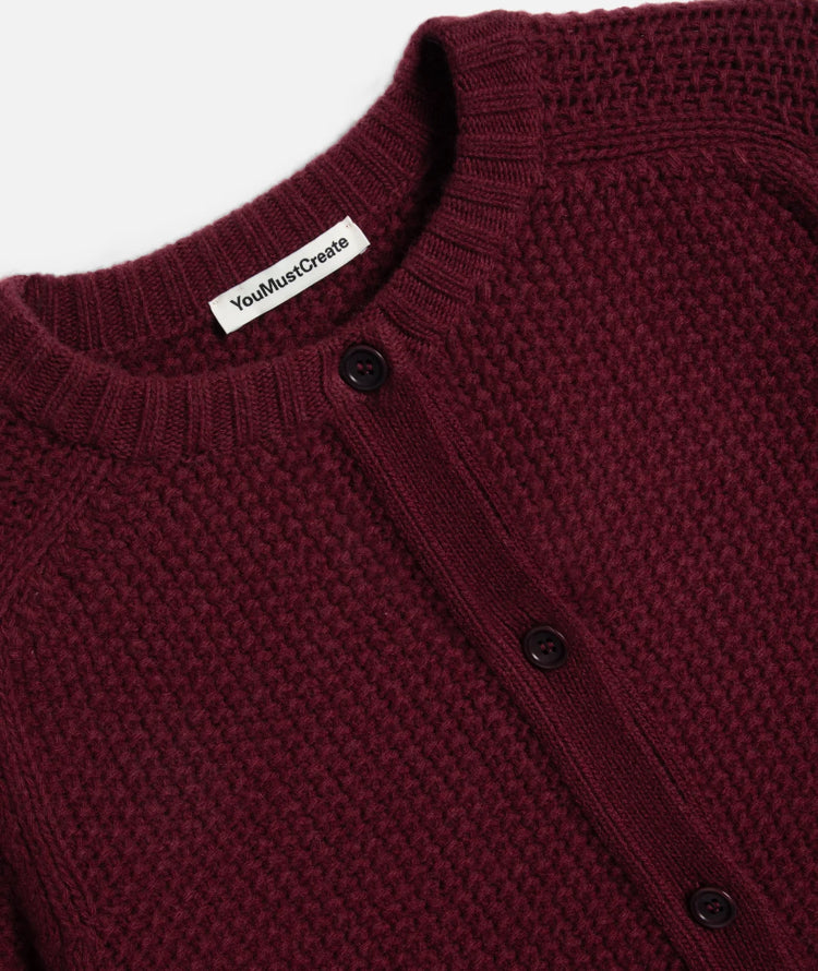 YMC | Atomic Cardigan | Burgundy