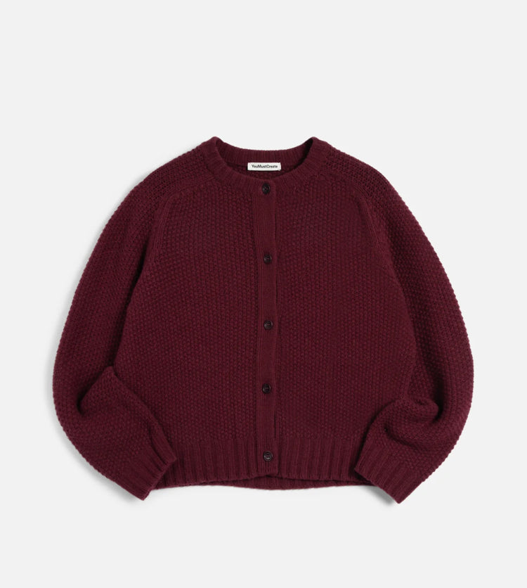 YMC | Atomic Cardigan | Burgundy