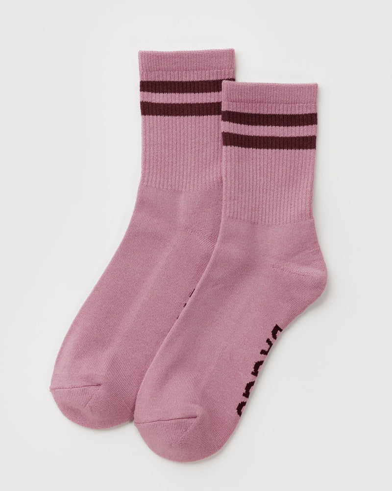 Baggu | Ribbed Sock | Wild Plum Stripe