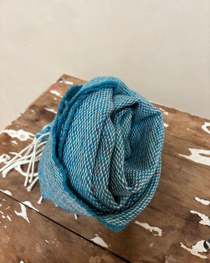 McNutt | Unisex Tweed Scarf | Peacock Blue