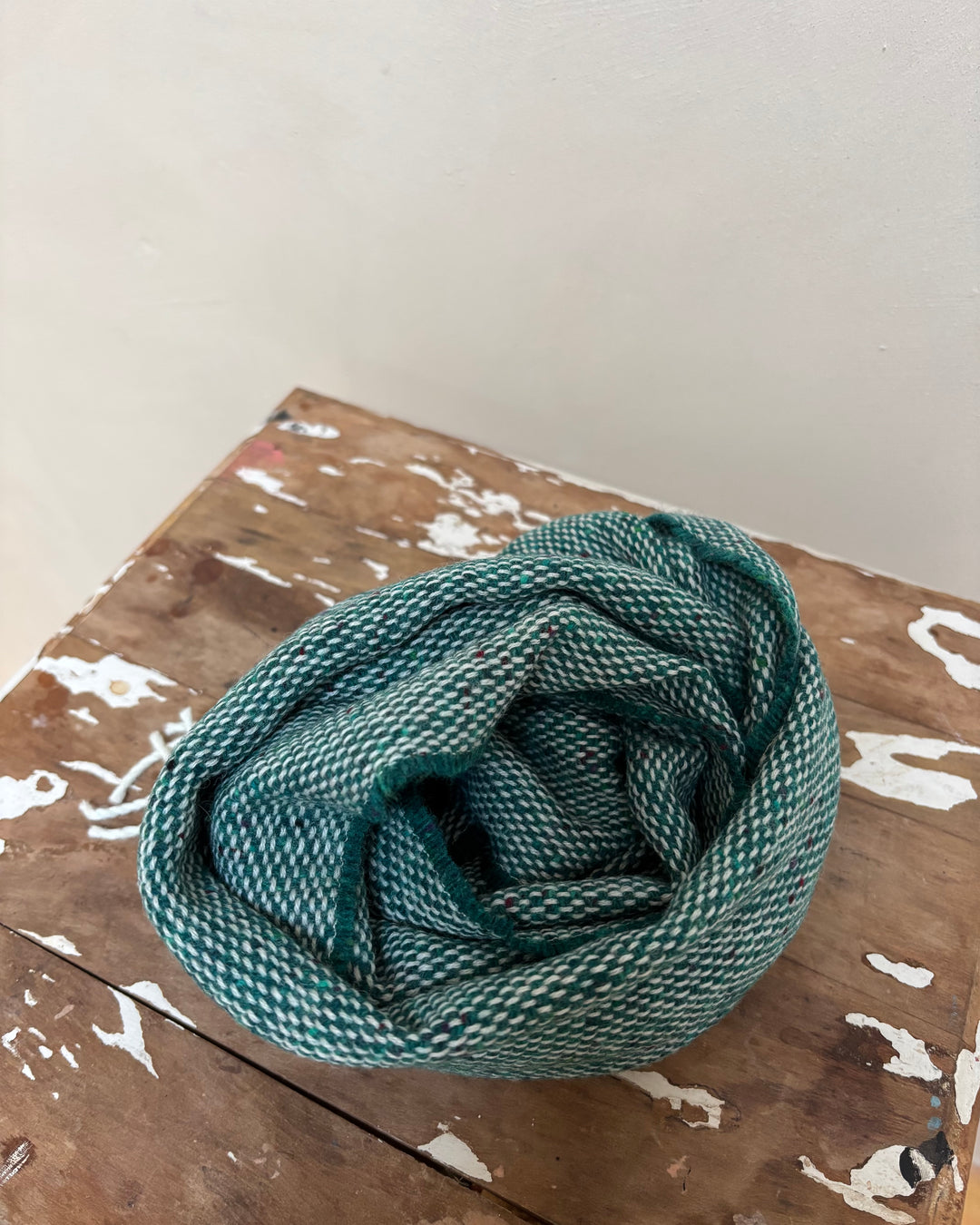McNutt | Unisex Lambswool Tweed Scarf | Sea Green