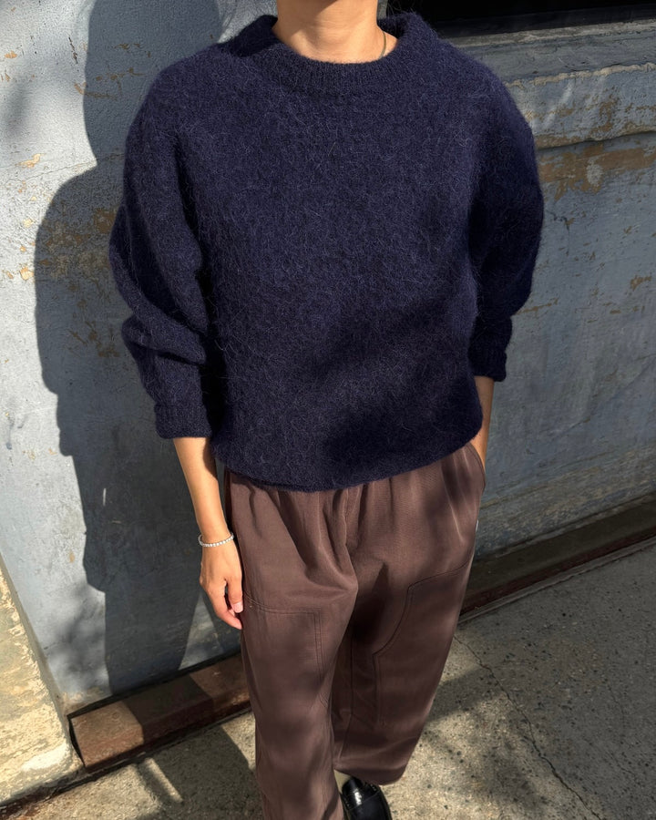 Le Bon Shoppe | Elio Crewneck Alpaca Sweater | Navy