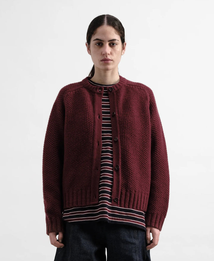 YMC | Atomic Cardigan | Burgundy