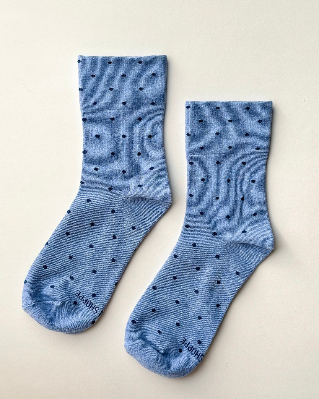 Le Bon Shoppe | Sneaker Socks | polka dot blue navy