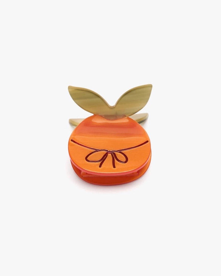 Winona Irene | Mandarin Orange with Bow mini claw
