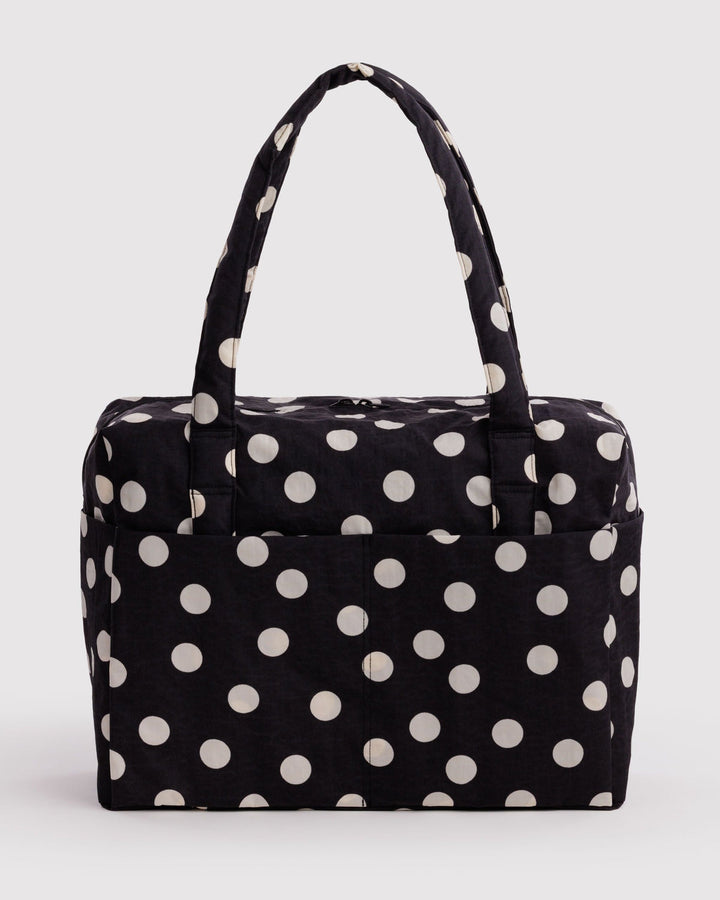 Baggu | Cloud Carry On | Black and Cream Polka Dot