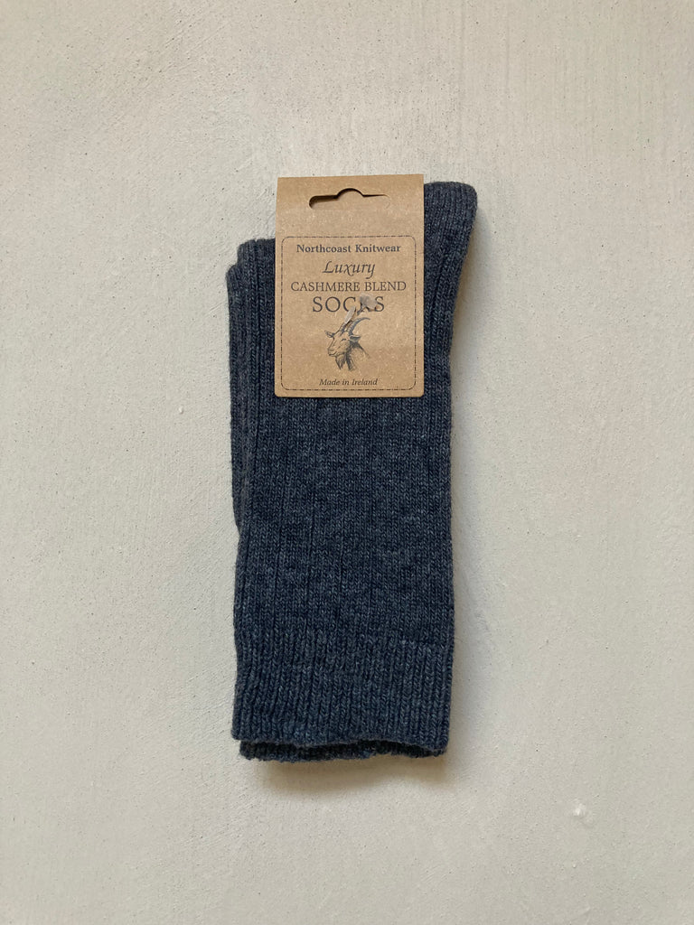 Original Aran Company | Unisex Cashmere Blend Socks | Dark Grey
