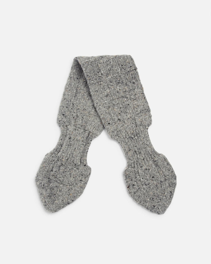 YMC | Donegal Waffle Slot Scarf | Grey or Navy