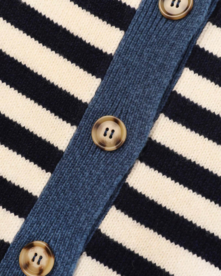 LF Markey | Eval Cardigan | Cornwall stripe