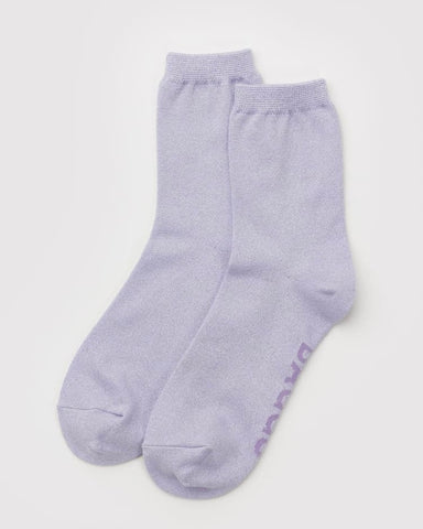 Baggu | Crew Sock | Lilac Metallic