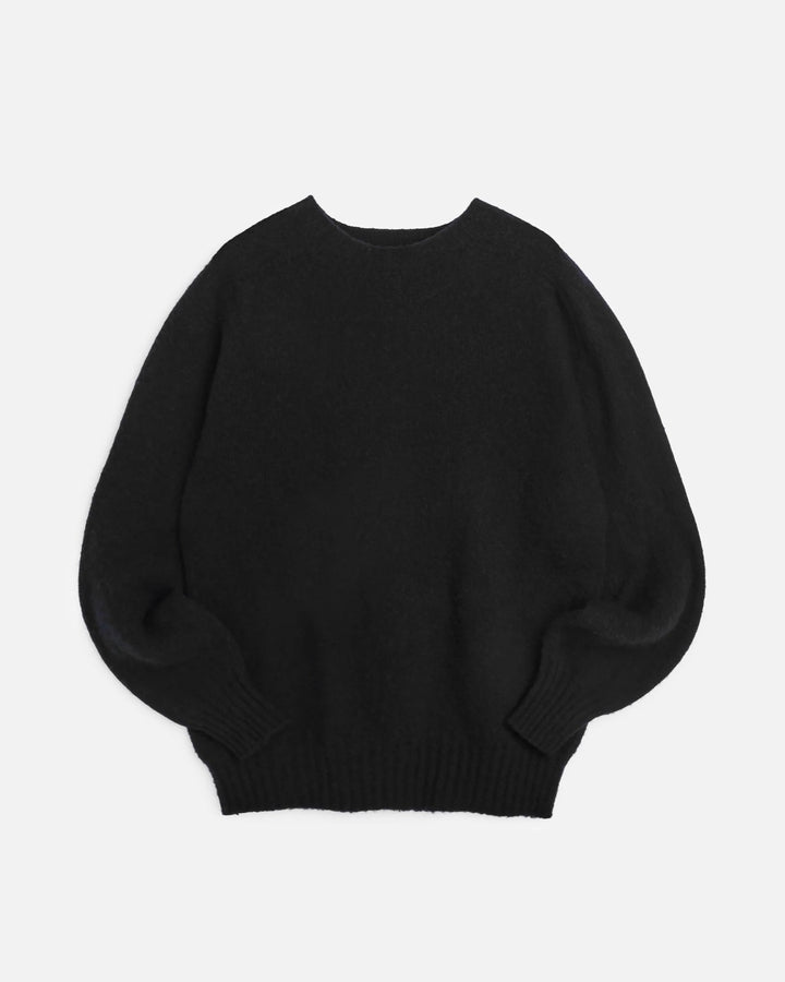 YMC | Suedehead Crew knit sweater | Black
