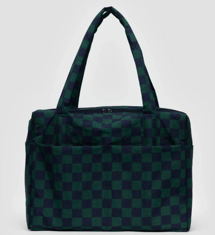 Baggu | Large Cloud Carry On | Navy Green Check