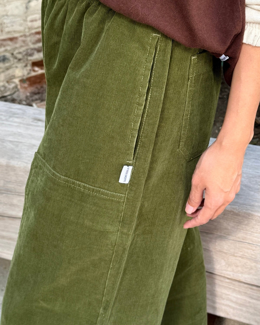 Le Bon Shoppe | Corduroy Gardener’s Pants | Bay Leaf