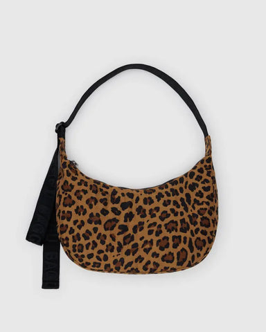 Baggu | Medium Crescent Nylon bag | Leopard