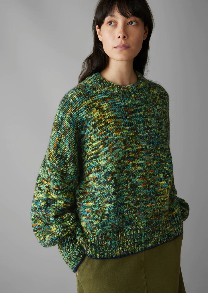 Toast | Space Dyed Hand Loomed Sweater | Green