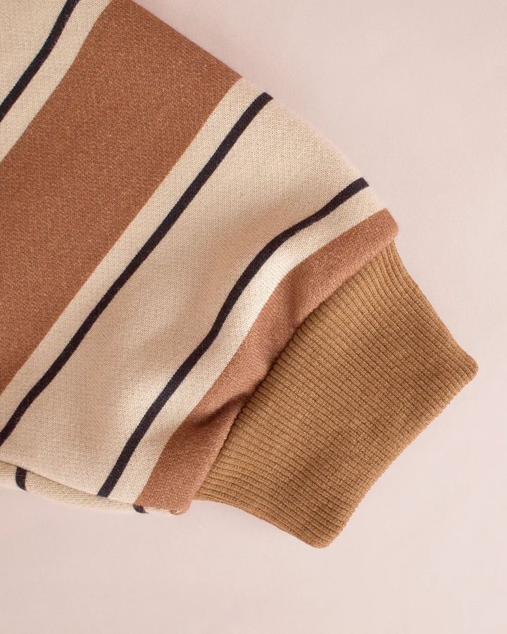 LF Markey | Gene Sweater | Chocolate rugby stripe